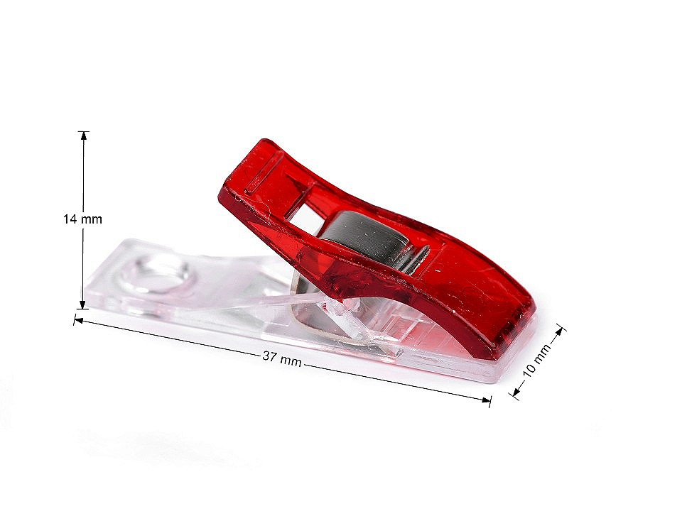 Clipsuri fixare materiale textile, 10x37 mm - Mix aleatoriu de variante (50 Bucăți)