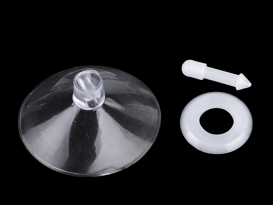 Ventuză pentru decorațiuni, ø40 mm - Transparent (20 Seturi)