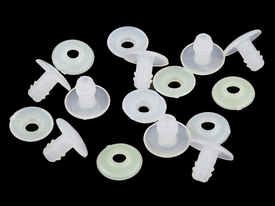 Articulații figurine / jucării, ø20 mm - Transparent (20 Seturi)