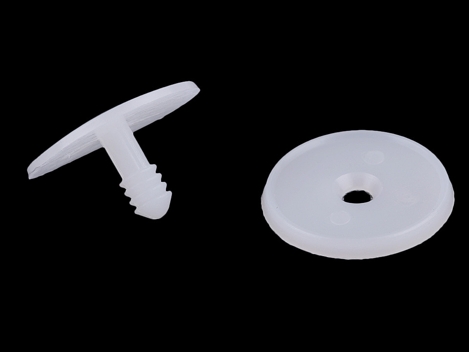 Articulații figurine / jucării, ø29 mm - Alb lăptos (20 Seturi)