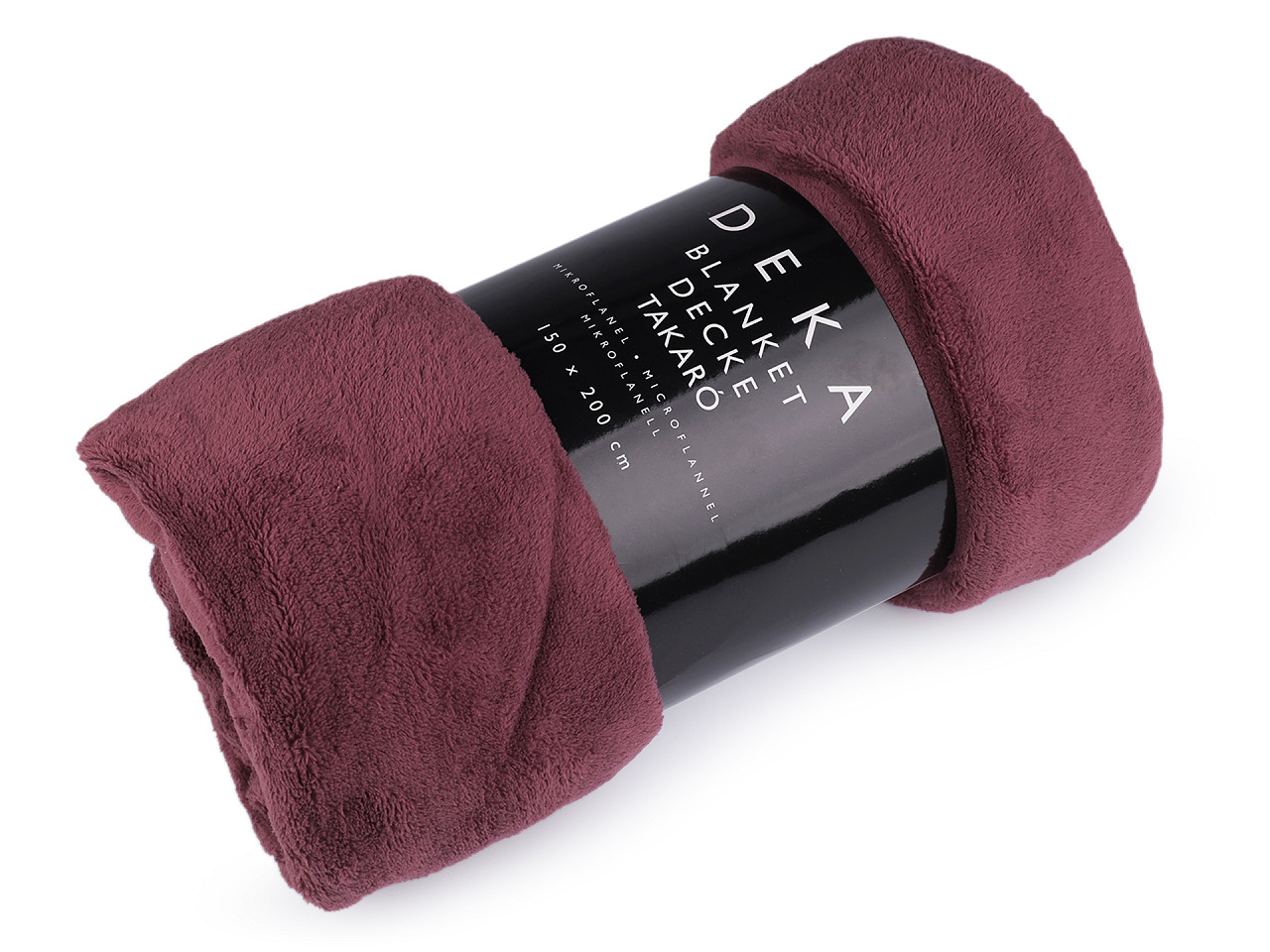 Pătură microflanel, 150x200 cm - Roșu (1 Bucată)