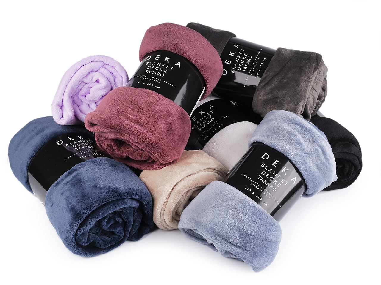 Pătură microflanel, 150x200 cm - Roșu (1 Bucată)