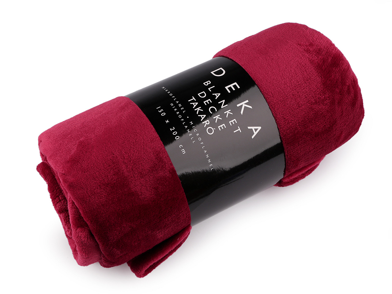 Pătură microflanel, 150x200 cm - Roșu (1 Bucată)