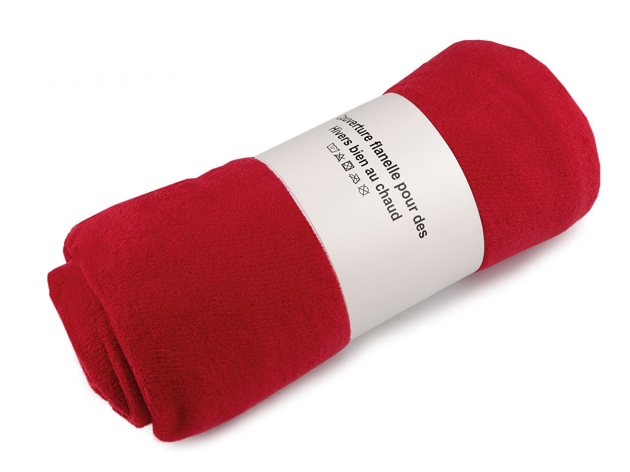 Pătură microflanel, 150x200 cm - Roșu (1 Bucată)