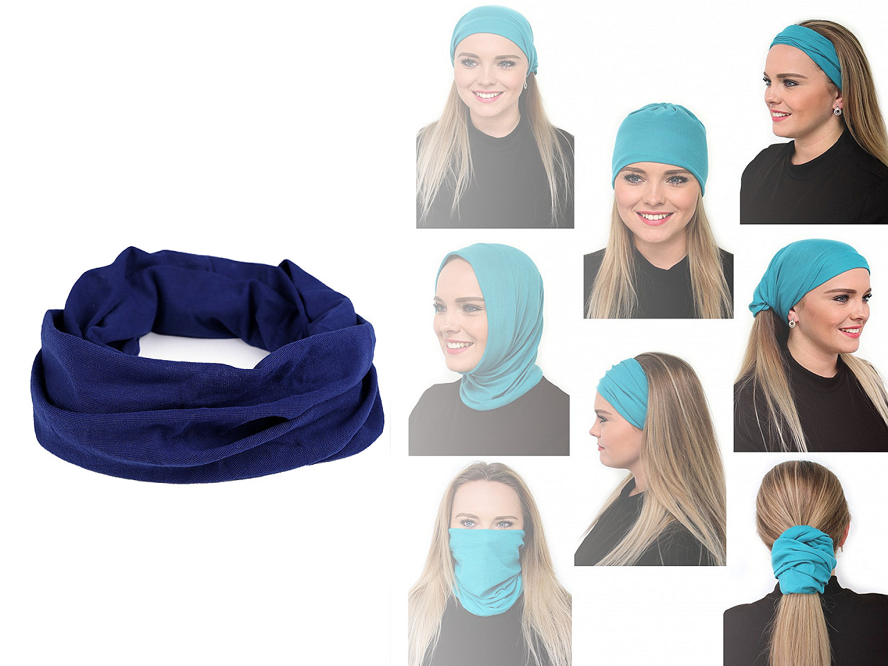 Eșarfă circulară multifuncțională - Maro bronz (10 Bucăți)