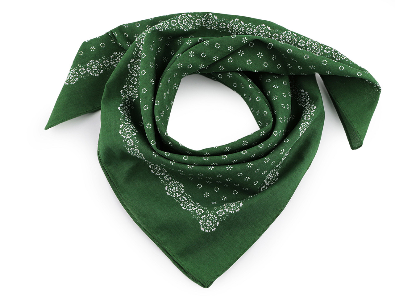 Batic bumbac, imprimeu floral, 70x70 cm - Alb (1 Bucată)