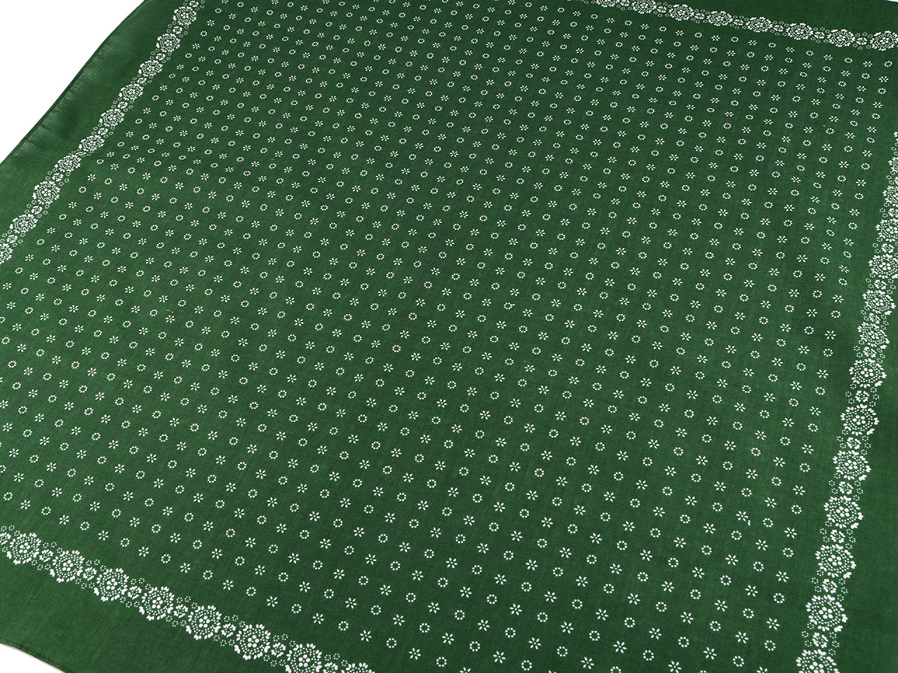 Batic bumbac, imprimeu floral, 70x70 cm - Alb (1 Bucată)