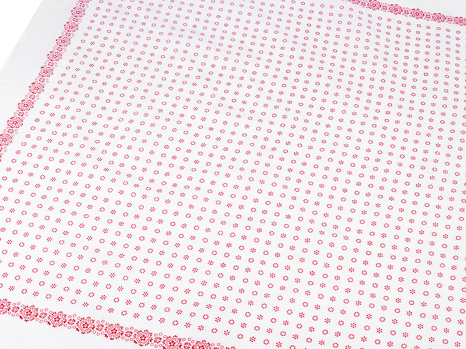 Batic bumbac, imprimeu floral, 70x70 cm - Alb (1 Bucată)