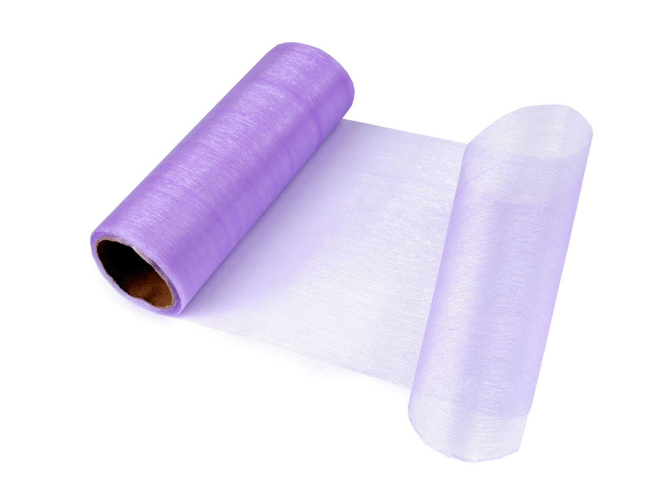 Organza, lățime 14,5 cm - Mov liliachiu (72 Metri)