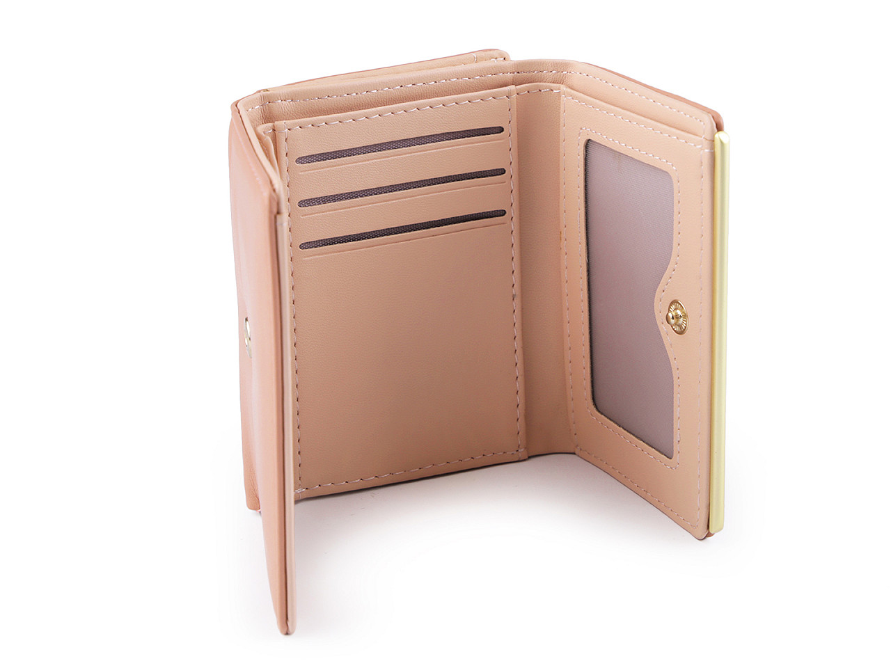 Portofel damă, 9x11 cm - Roz pudrat (1 Bucată)