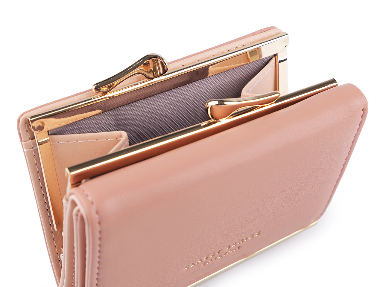 Portofel damă, 9x11 cm - Roz pudrat (1 Bucată)