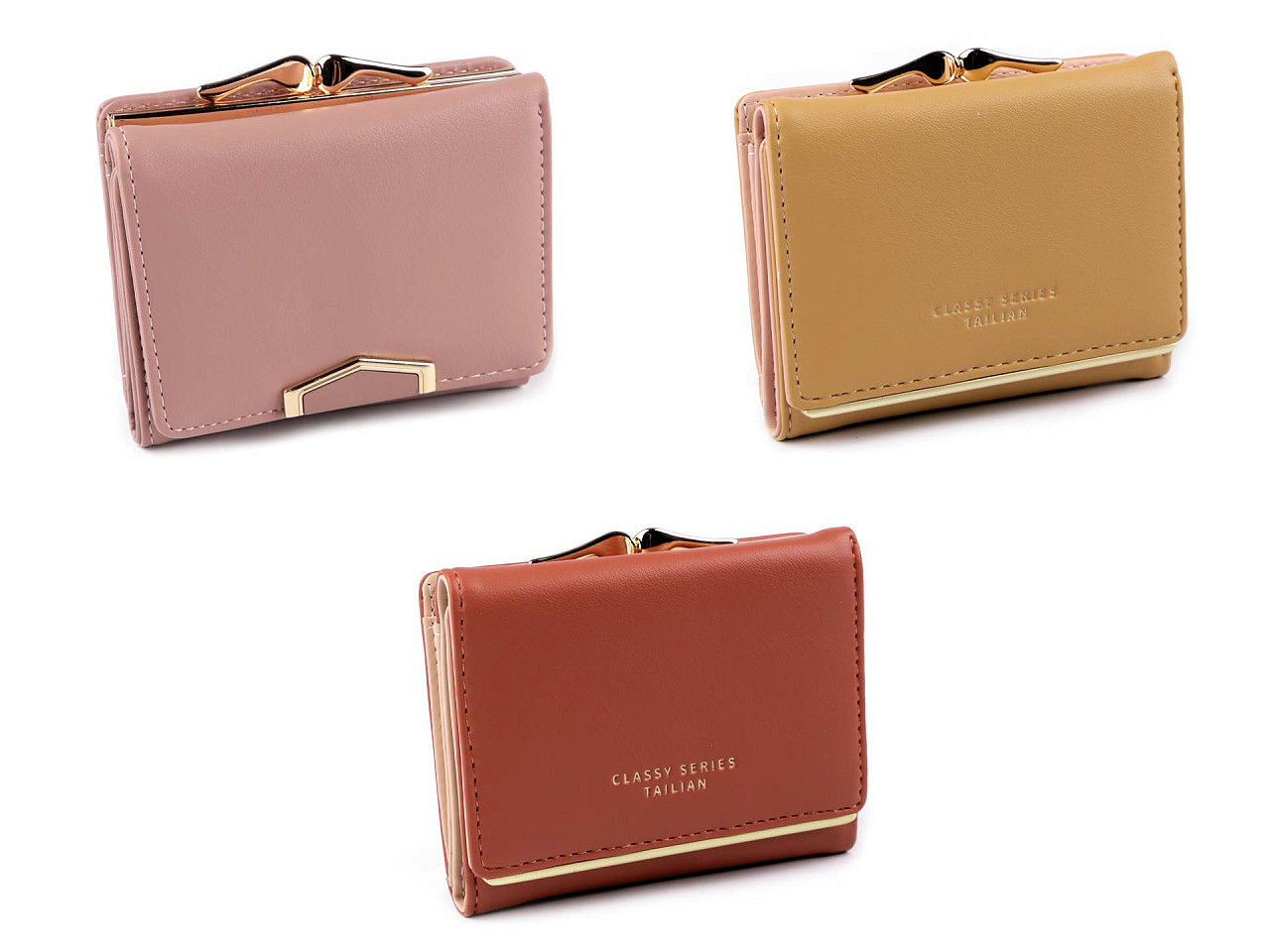 Portofel damă, 9x11 cm - Roz pudrat (1 Bucată)