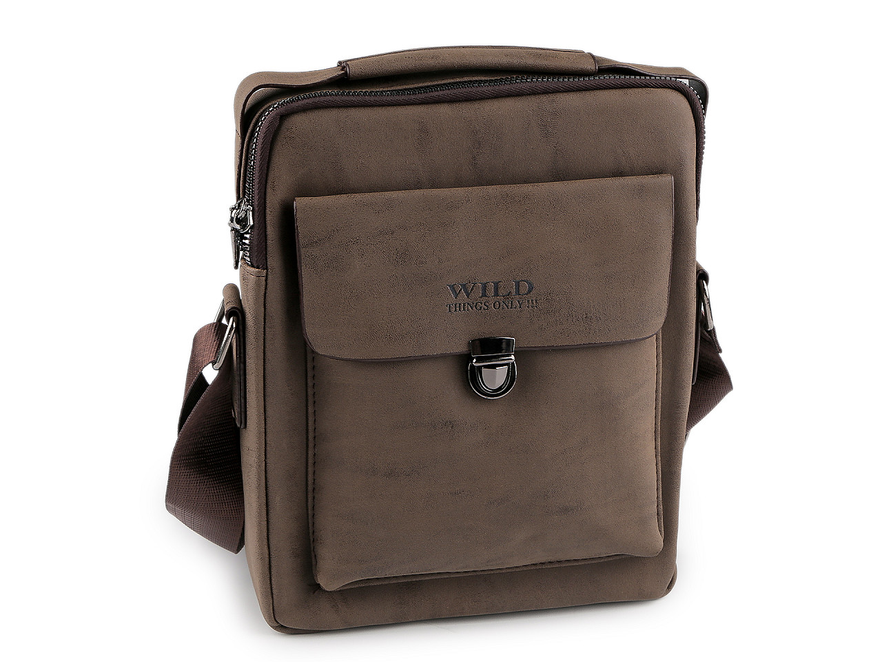 Geantă crossbody barbați, 20x26 cm - Negru (1 Bucată)