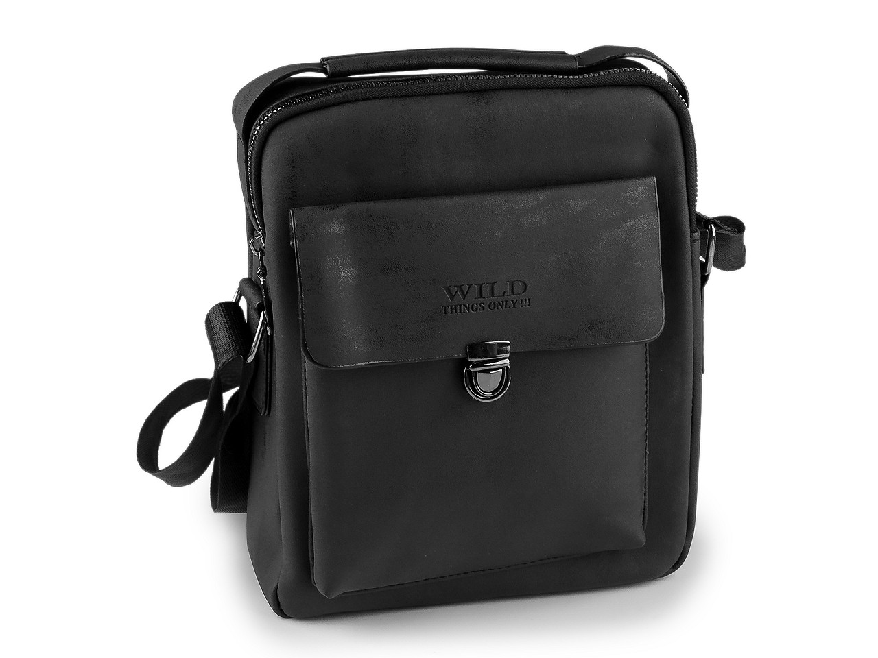 Geantă crossbody barbați, 20x26 cm - Negru (1 Bucată)