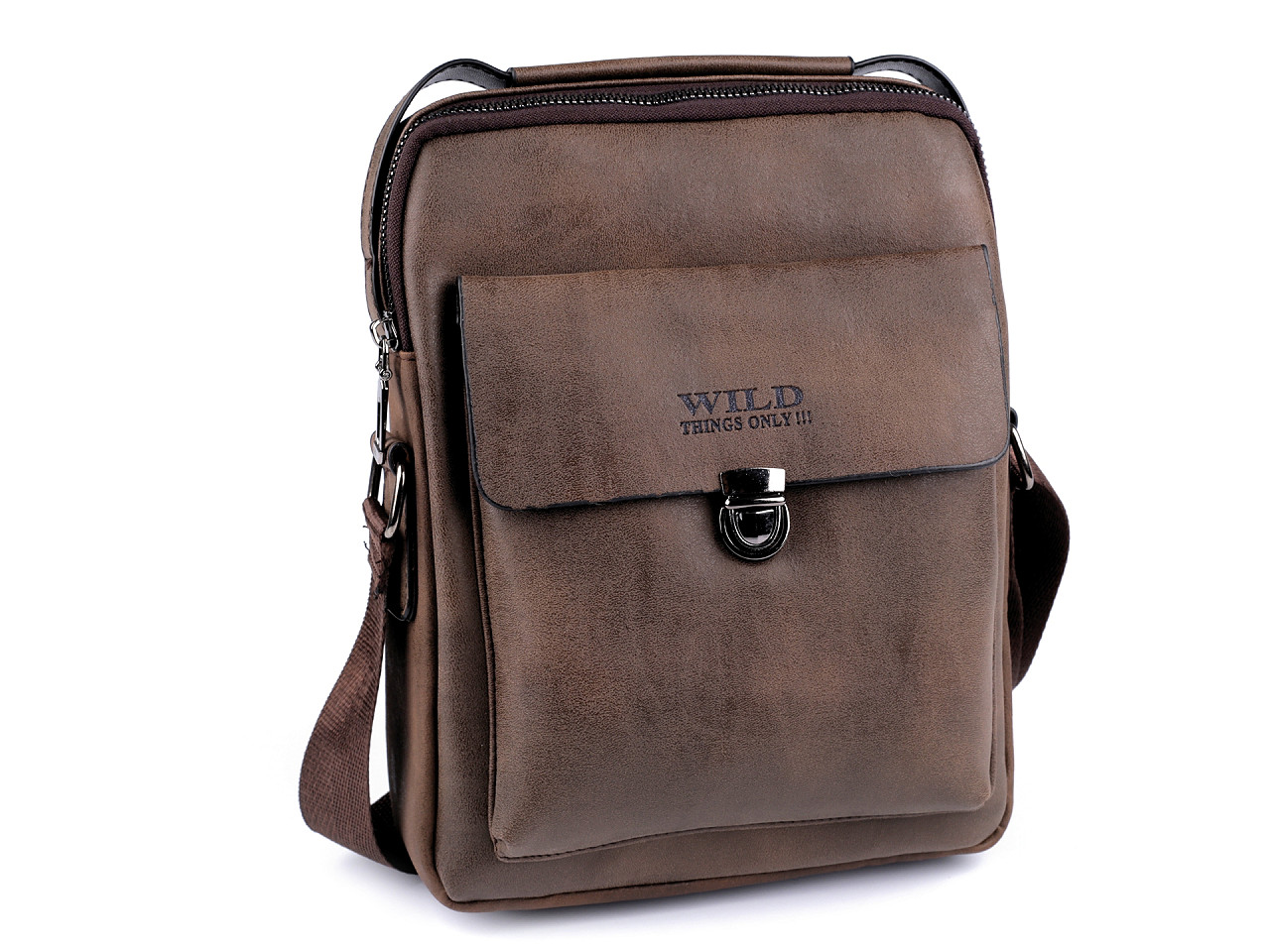 Geantă crossbody barbați, 20x26 cm - Negru (1 Bucată)