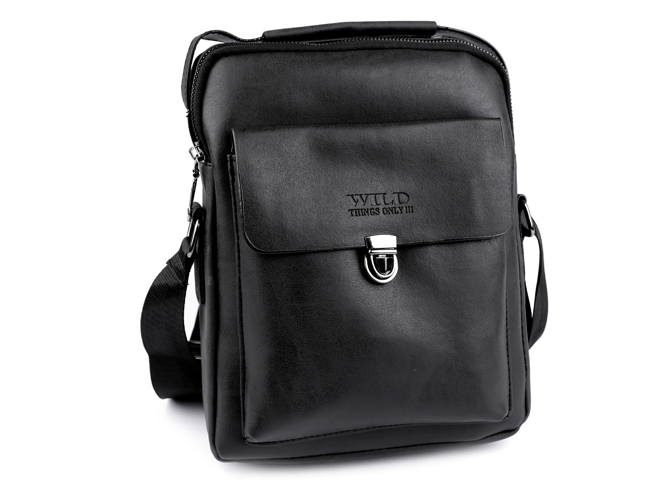 Geantă crossbody barbați, 20x26 cm - Negru (1 Bucată)