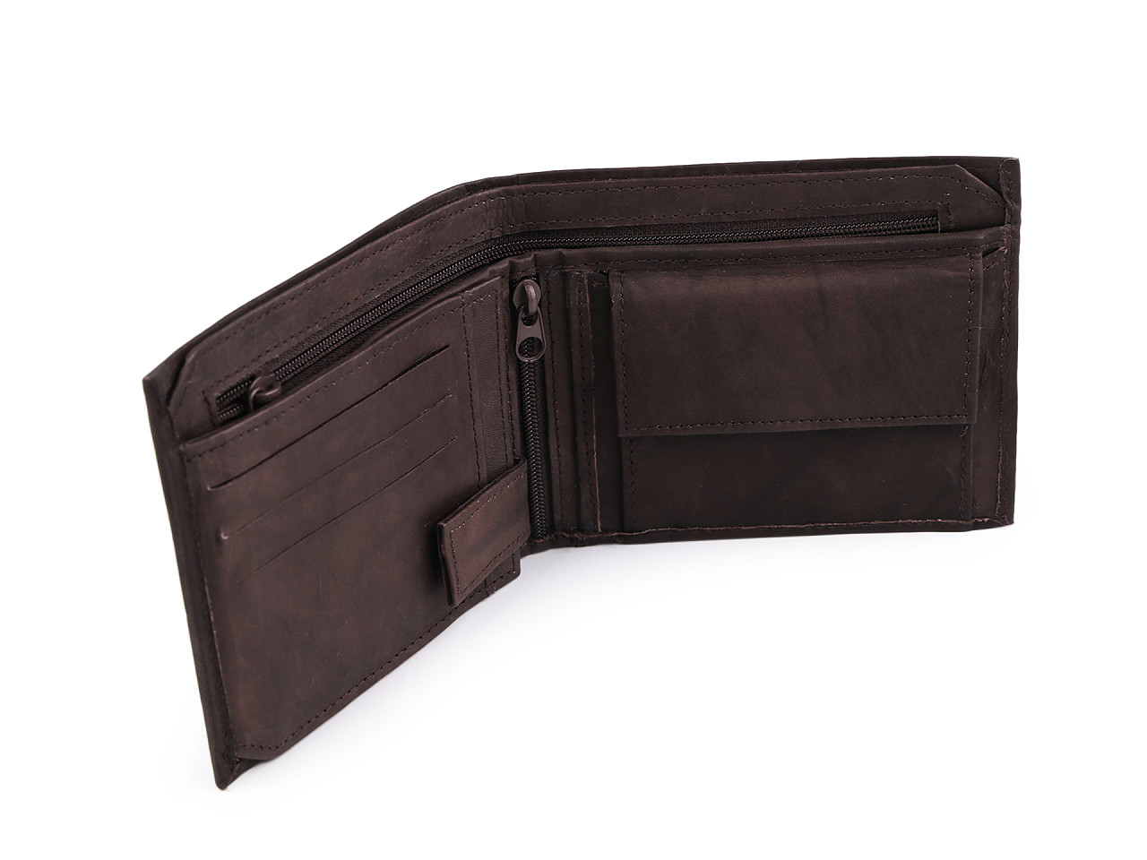 Portofel bărbați, piele naturală - Negru (1 Bucată)