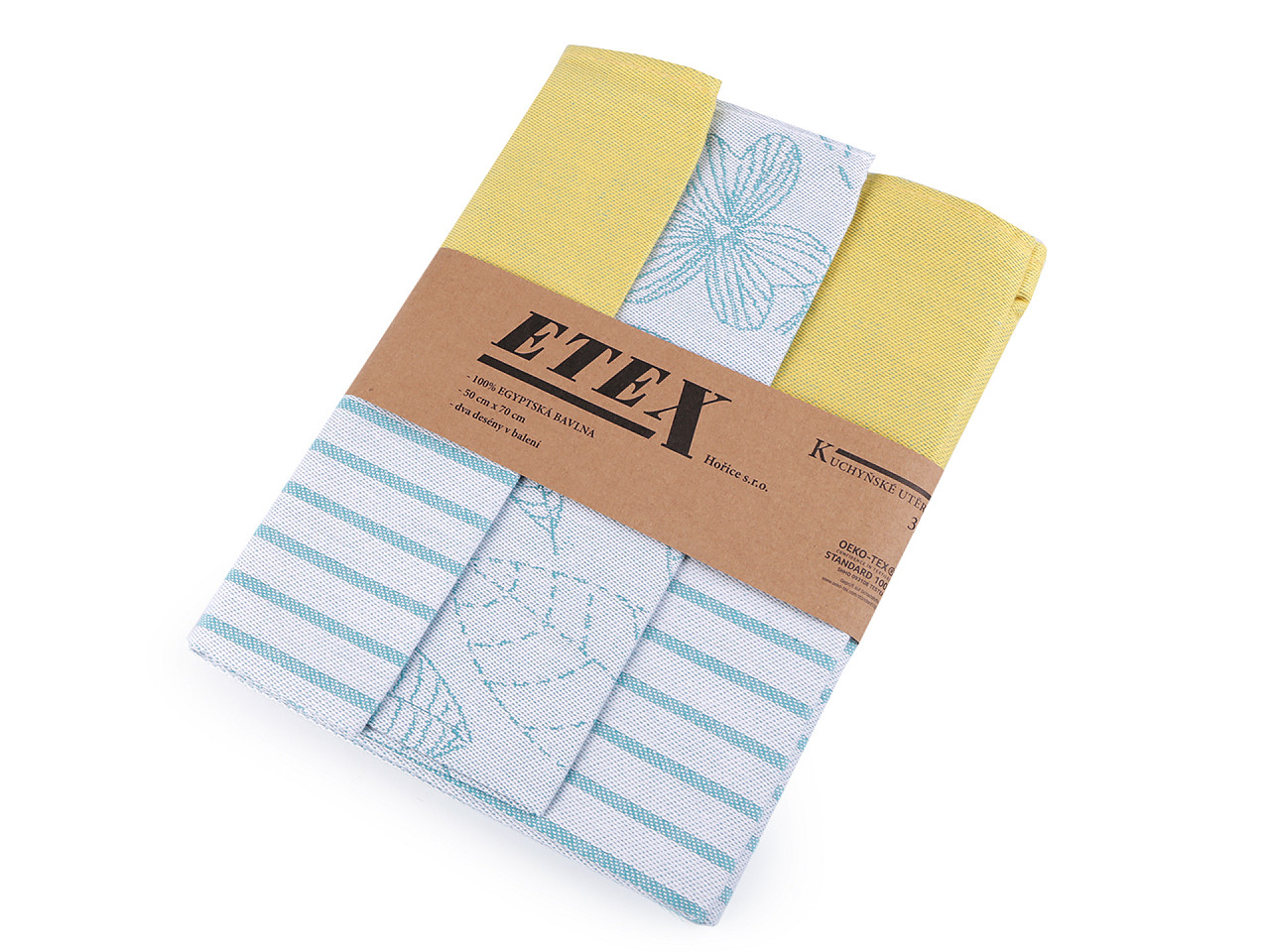 Prosop de bucătărie, 50x70 cm - Negru (3 Bucăți)