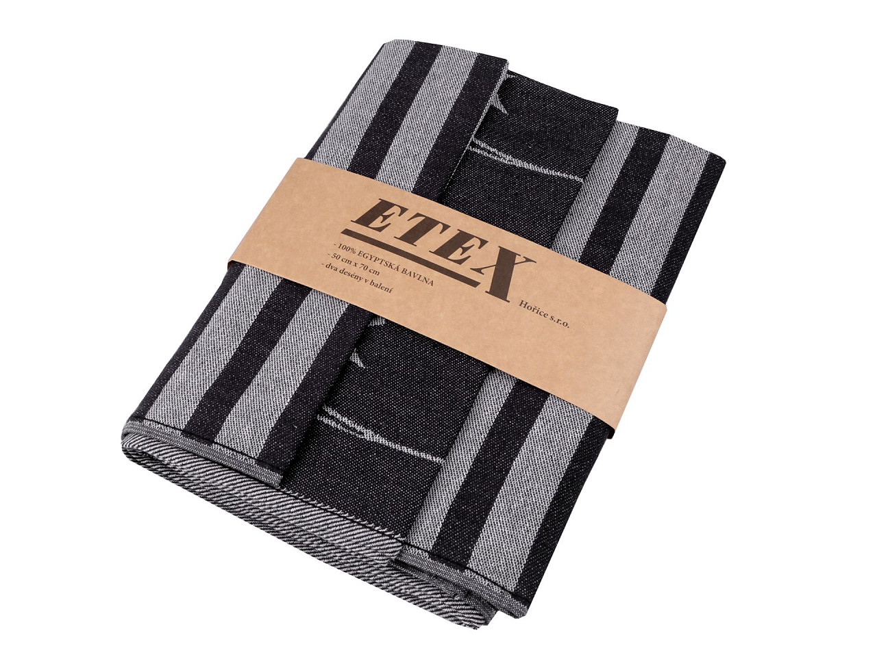 Prosop de bucătărie, 50x70 cm - Negru (3 Bucăți)