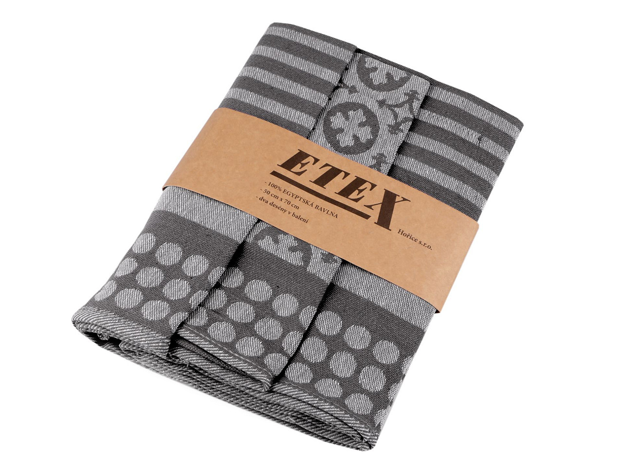 Prosop de bucătărie, 50x70 cm - Negru (3 Bucăți)