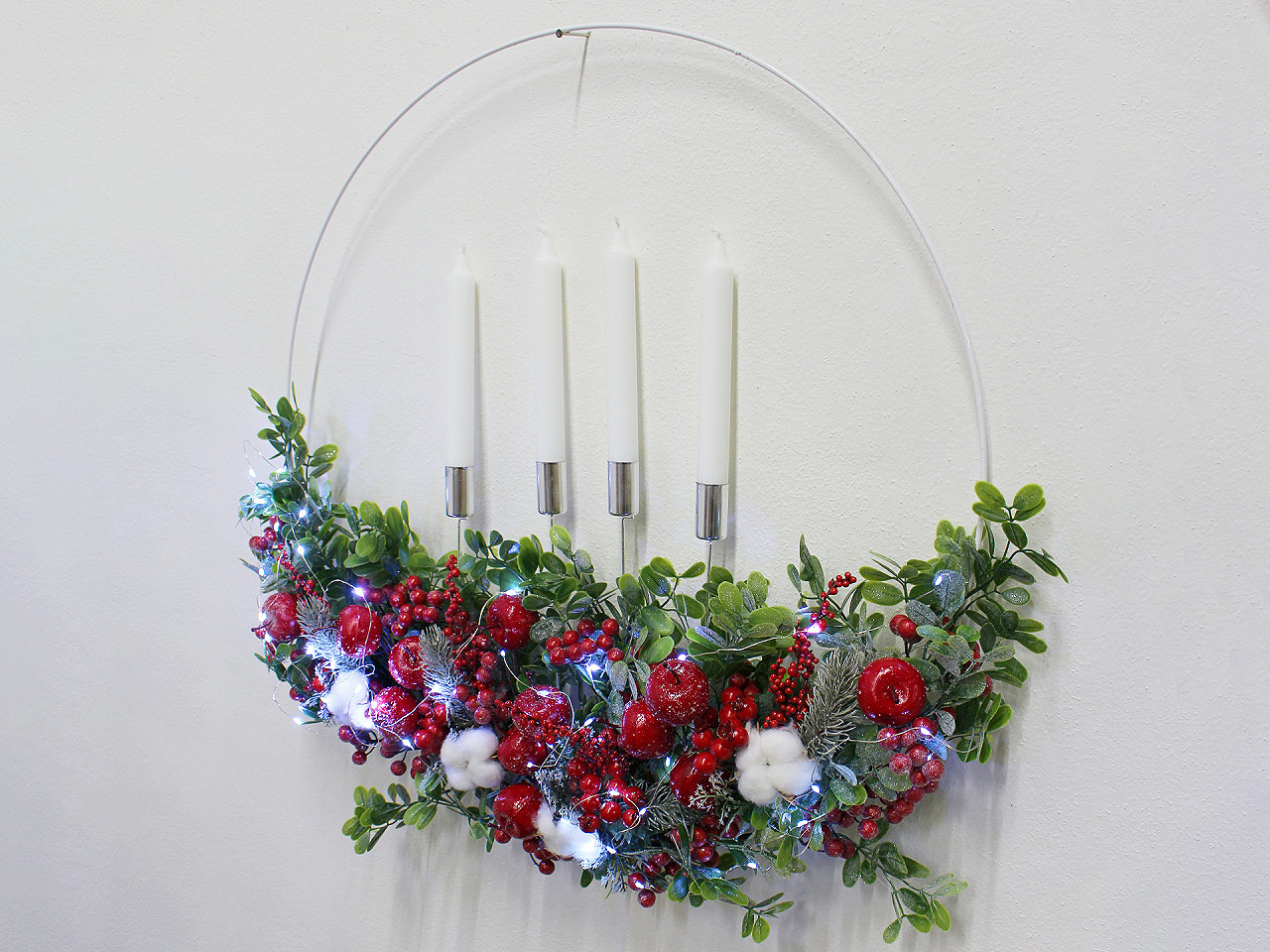 Măceșe artificiale decor - Roșu (10 Bucăți)