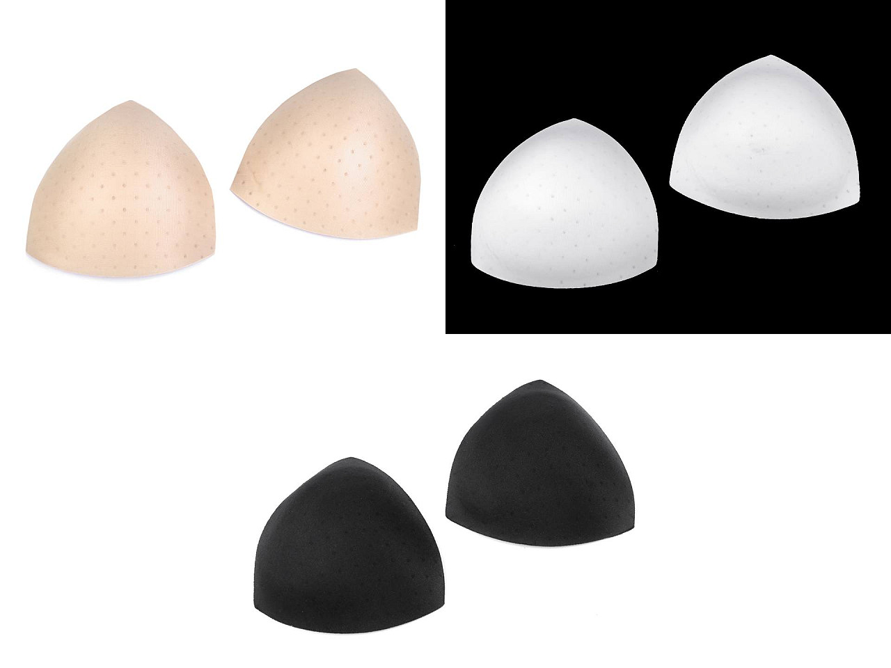 Cupe / bureți sutien cu efect push-up s - Negru (25 Perechi)