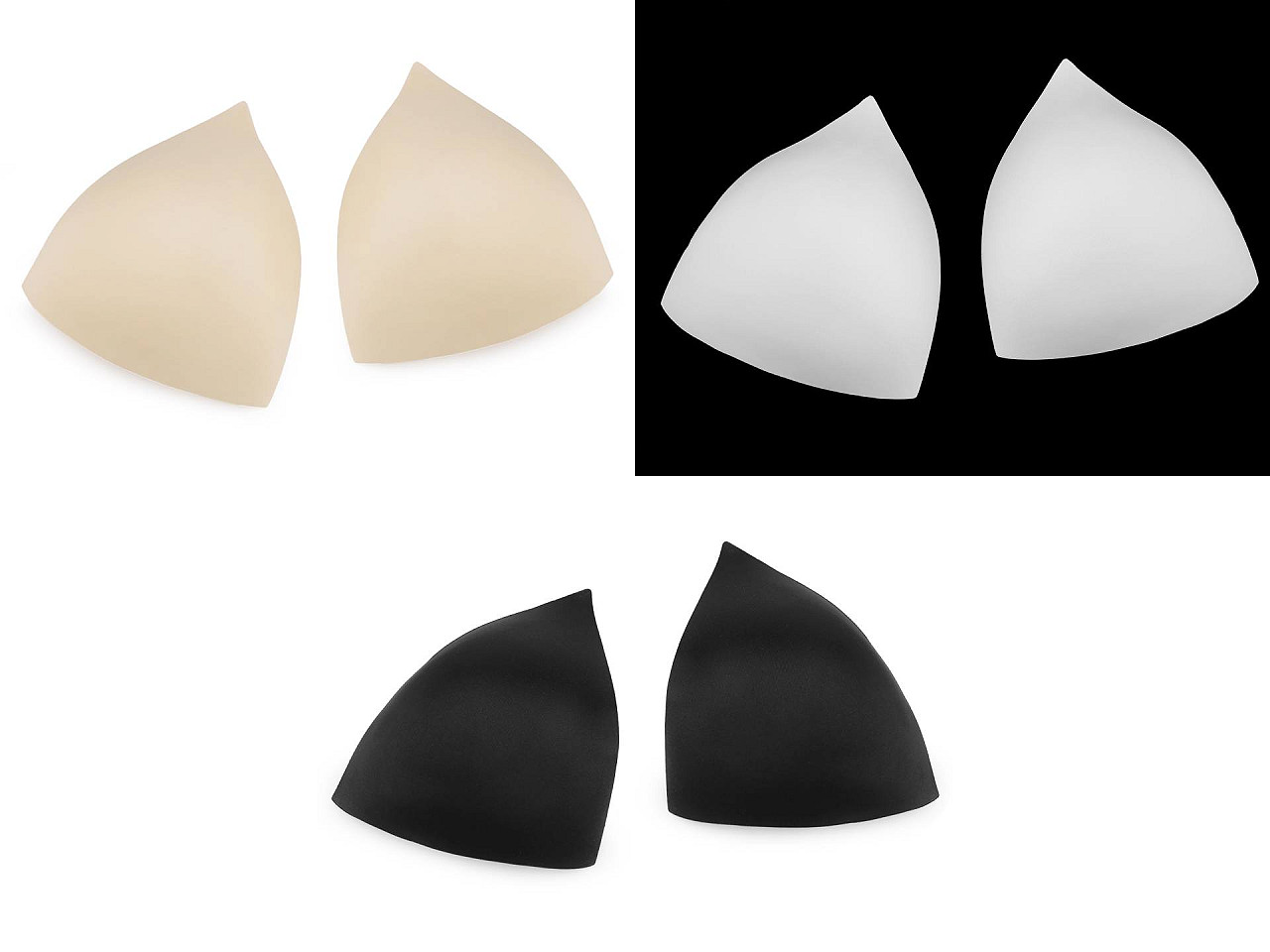 Cupe / bureți sutien cu efect push-up m - Negru (4 Perechi)