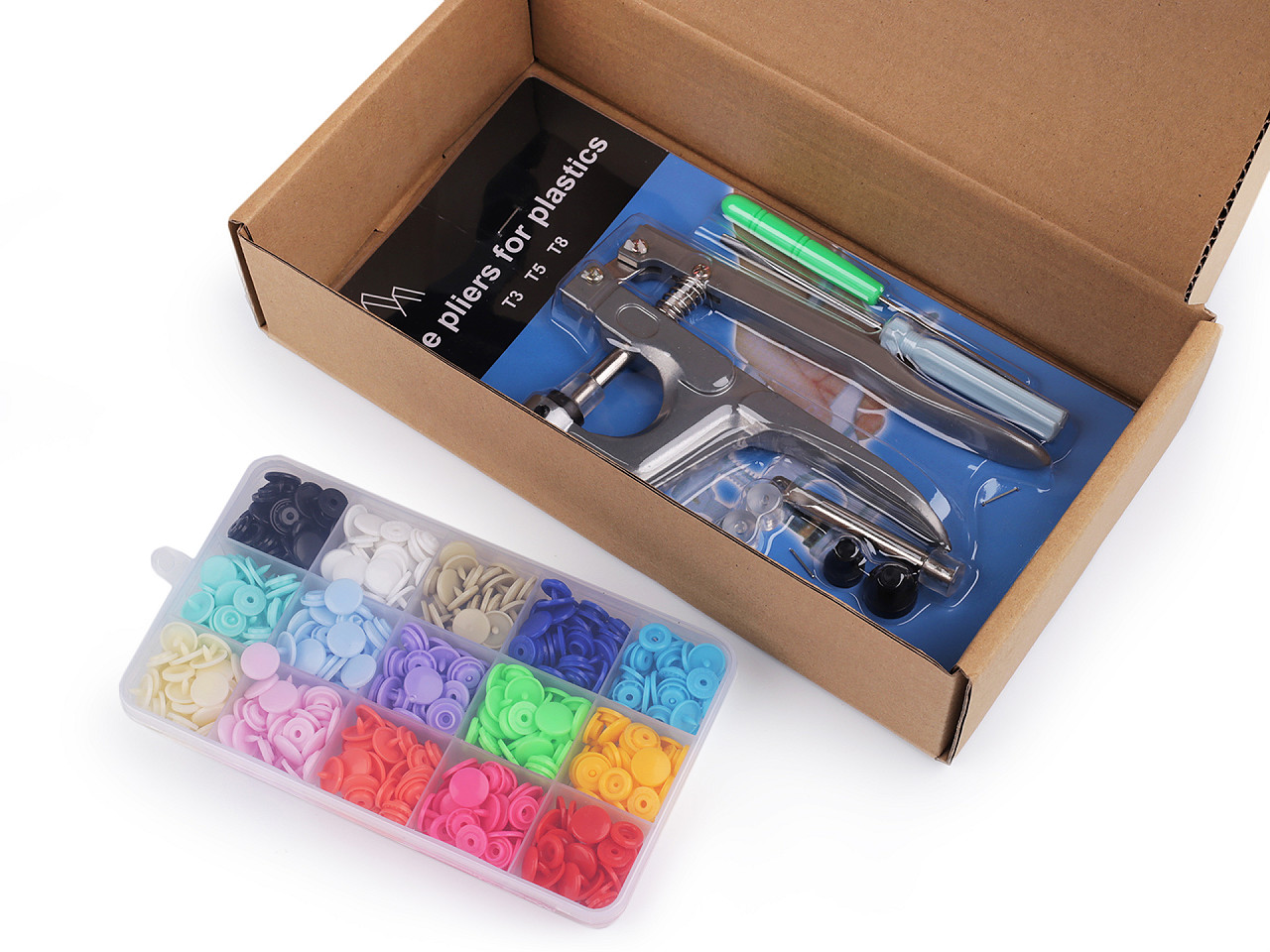 Set cleste si capse plastic - Conform imaginii (1 Set)