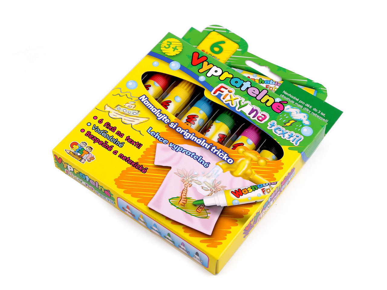 Marker pentru textile 6buc - Conform imaginii (1 Cutie)