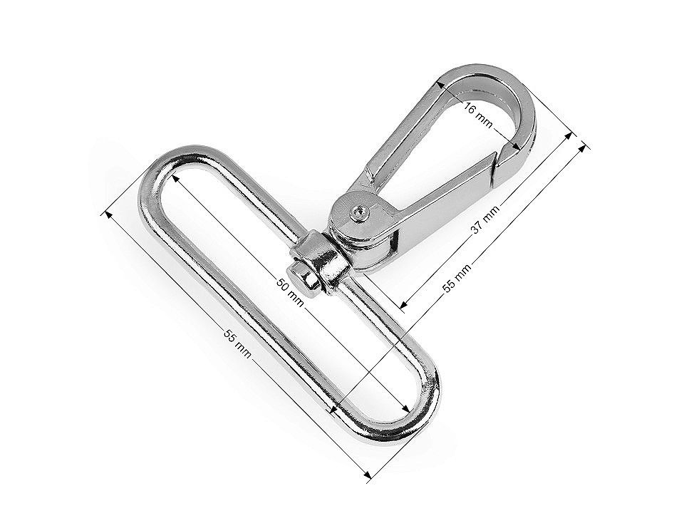 Carabină rotativă, 50 mm - Auriu deschis (10 Bucăți)