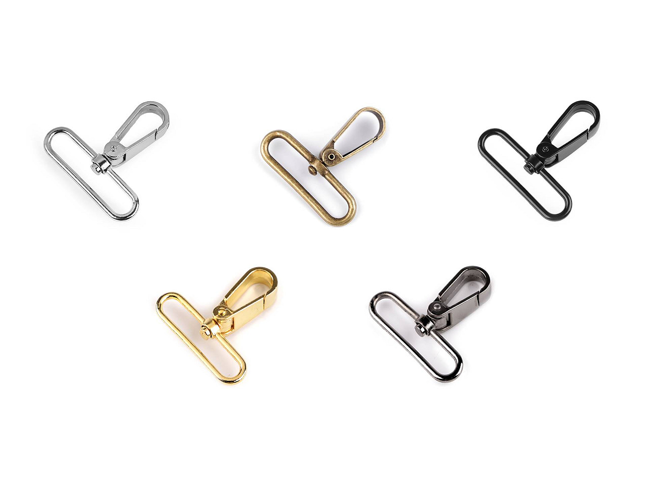 Carabină rotativă, 50 mm - Auriu deschis (10 Bucăți)