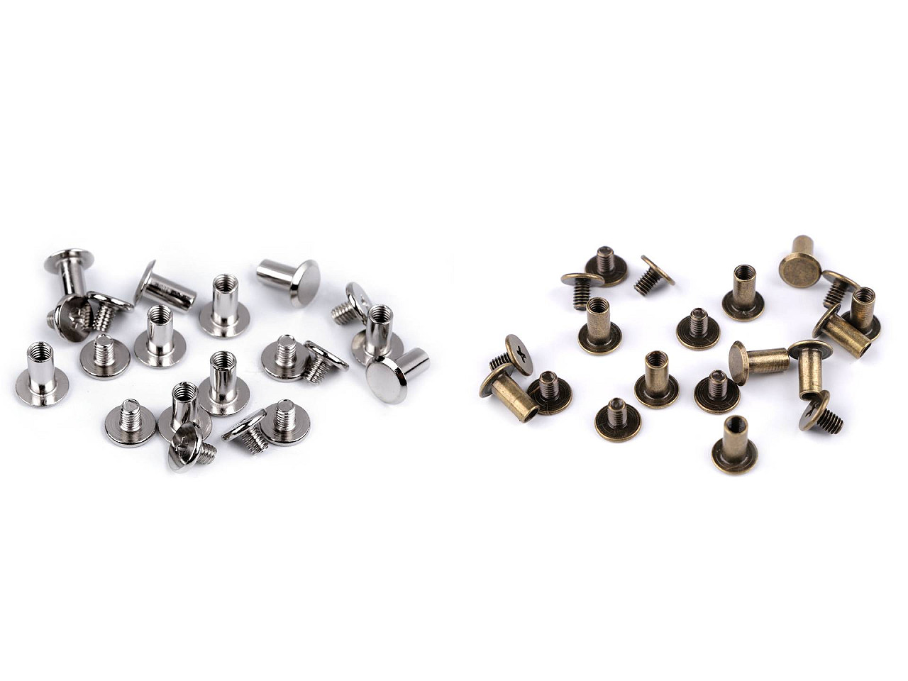 Butoni cu șurub pentru pielarie, ø10 mm - Auriu rose (50 Perechi) Butoni cu șurub pentru pielarie, ø10 mm - Auriu rose (50 Perechi)