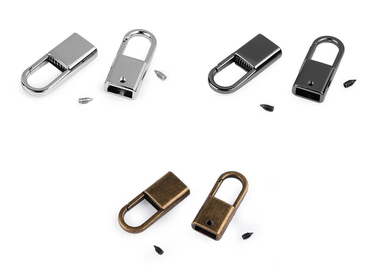 Capăt șnur carabină, lățime 9 mm - Alamă antică (2 Bucăți)