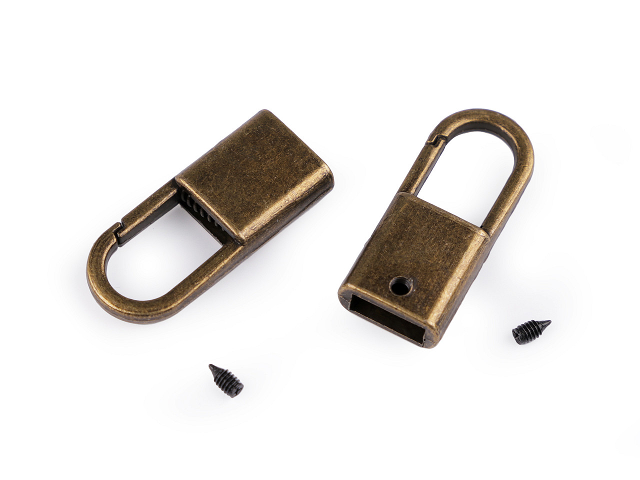 Capăt șnur carabină, lățime 9 mm - Alamă antică (2 Bucăți)