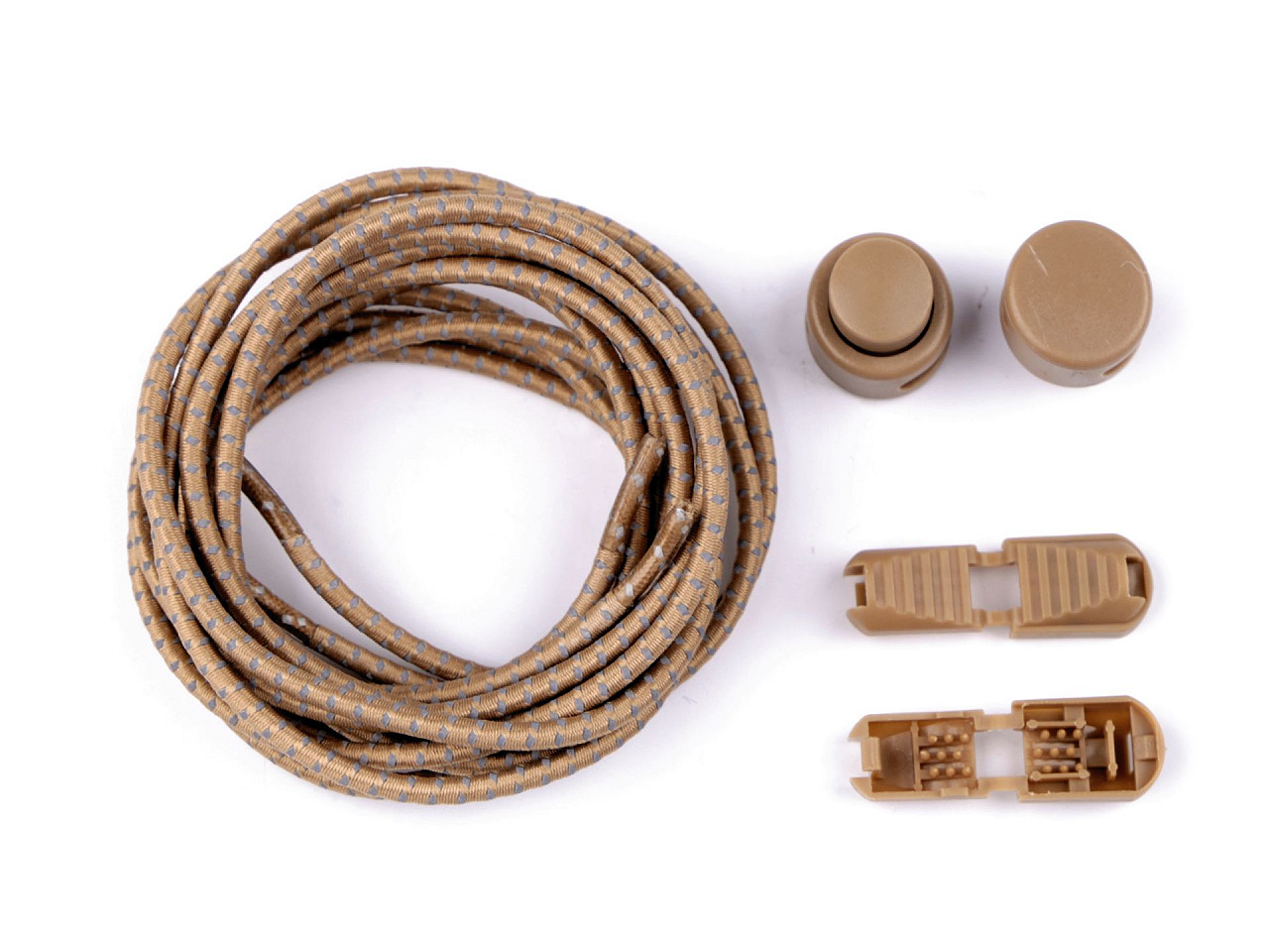 Șireturi reflectorizante, lungime 120 cm - Gri neutral (1 Pereche)