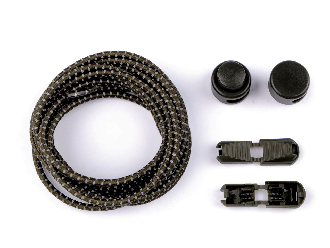 Șireturi reflectorizante, lungime 120 cm - Gri neutral (1 Pereche)