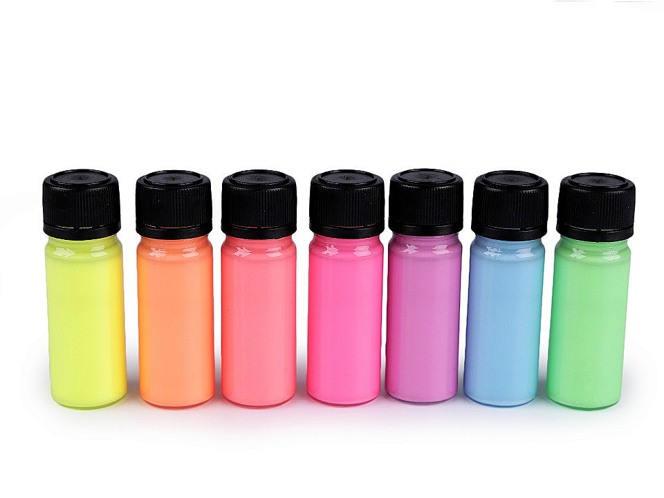 Set 7 culori pentru materiale textile art e miss, fluorescente - Mix nr. 3 (1 Set)