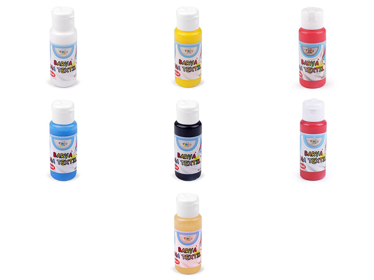 Vopsea textile, 60 ml - Galben (1 Bucată)