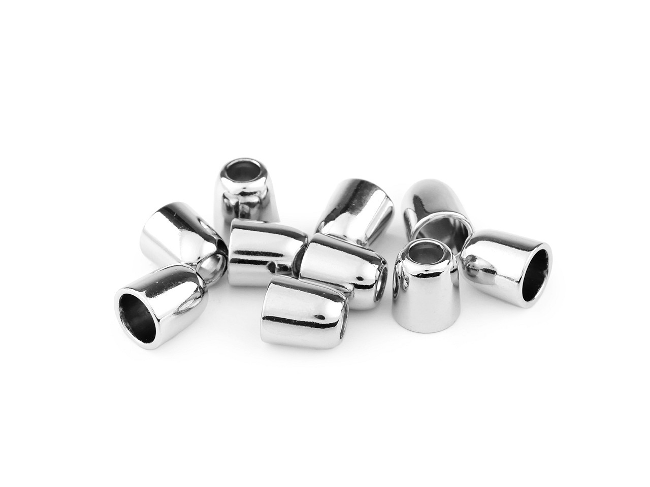 Ornament metalic / capăt șnur,  ø5 mm - Auriu rose (2 Bucăți)