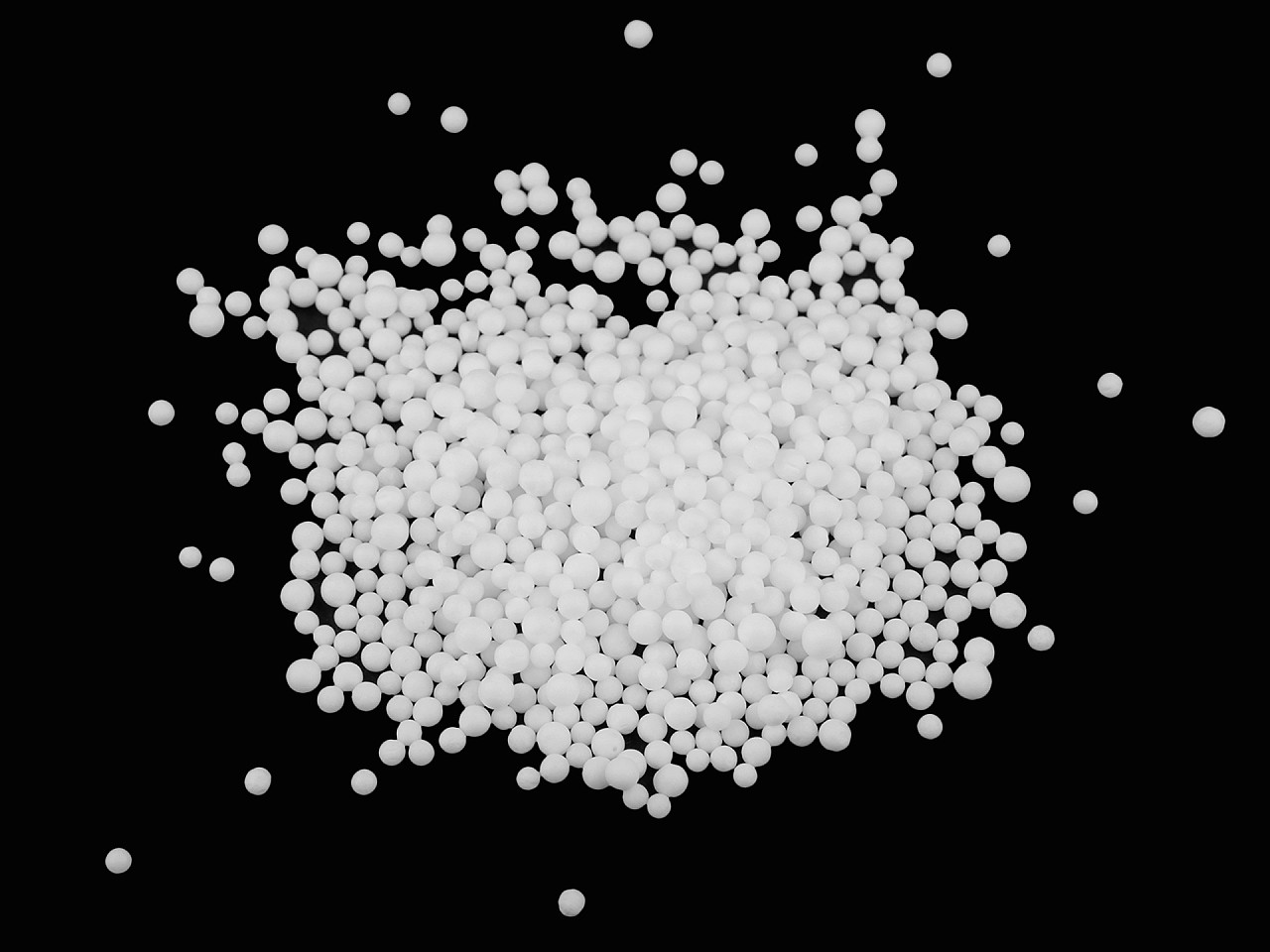 Umplutură - bile de polistiren pentru jucării, 1 litru - Alb (1 Sac)