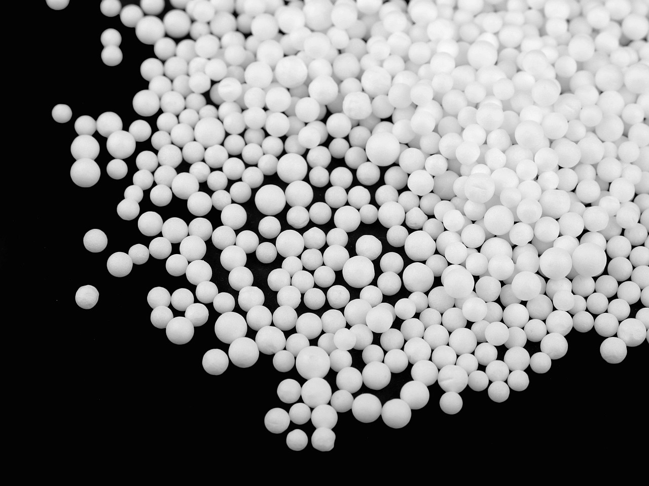 Umplutură - bile de polistiren pentru jucării, 1 litru - Alb (1 Sac)