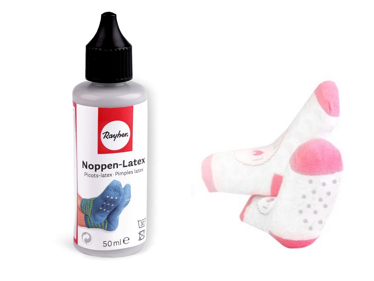 Latex șosete anti-alunecare, 50 ml - Gri neutral (6 Bucăți) Latex șosete anti-alunecare, 50 ml - Gri neutral (6 Bucăți)
