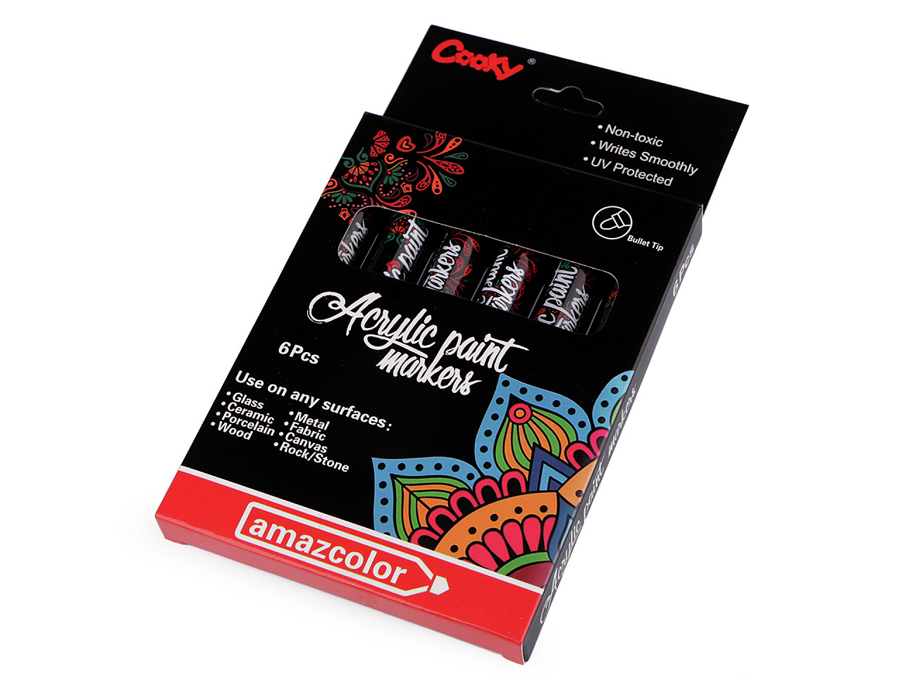 Marcator acrilic 6 buc - Mix (1 Cutie)