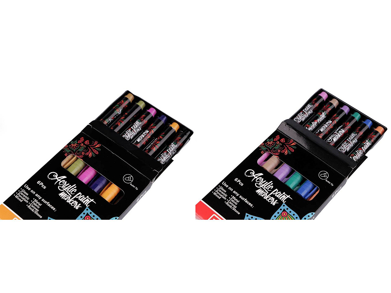 Marcator acrilic 6 buc - Mix (1 Cutie)