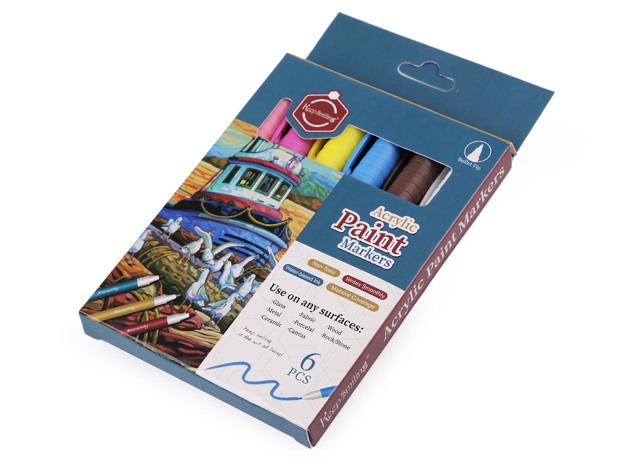 Marcator acrilic 6 buc - Mix (1 Cutie)