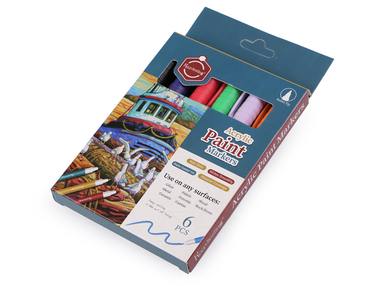 Marcator acrilic 6 buc - Mix (1 Cutie)