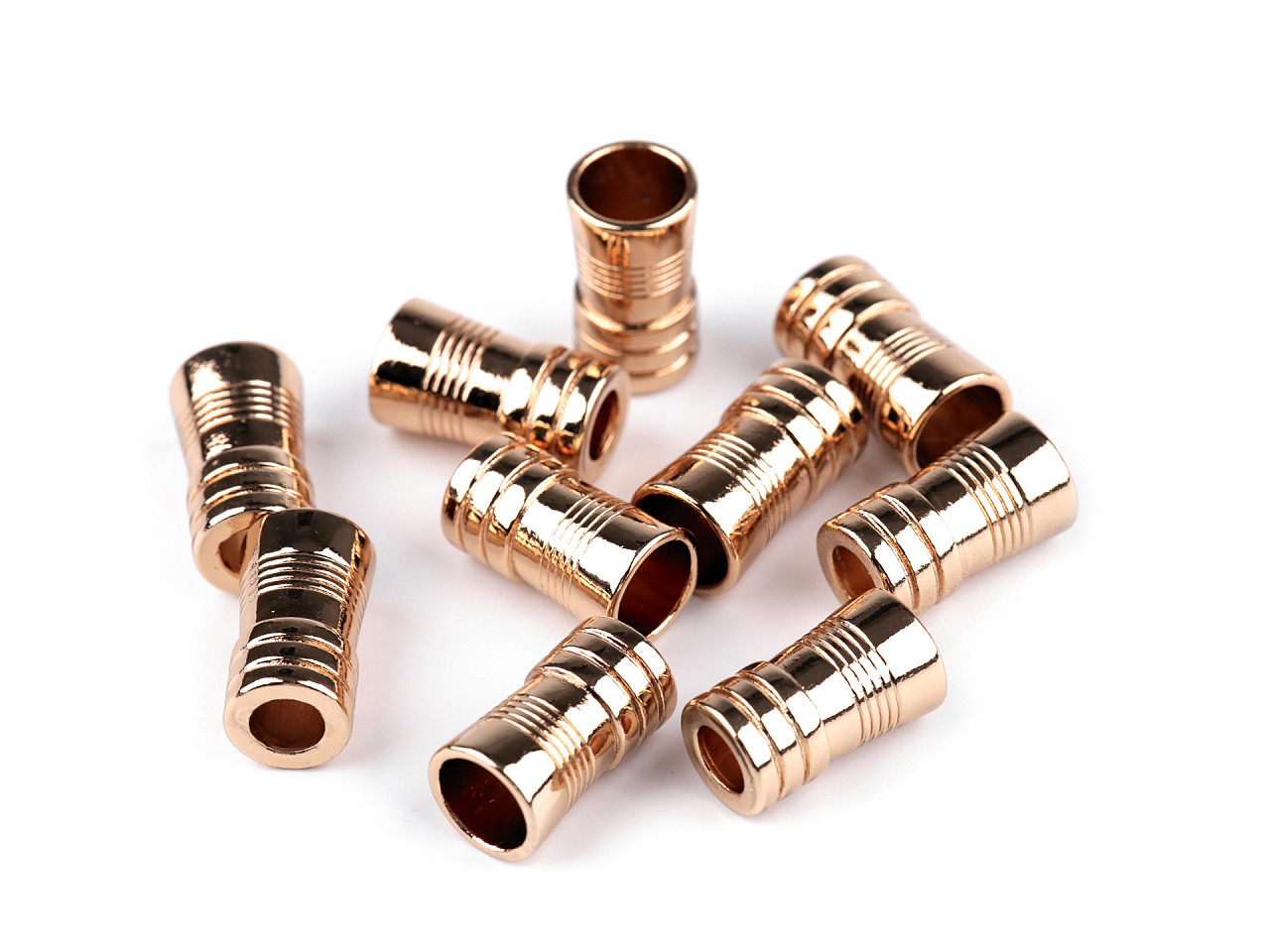 Terminație  snur ø5 mm / ornament metalic - Nichel negru (2 Bucăți)