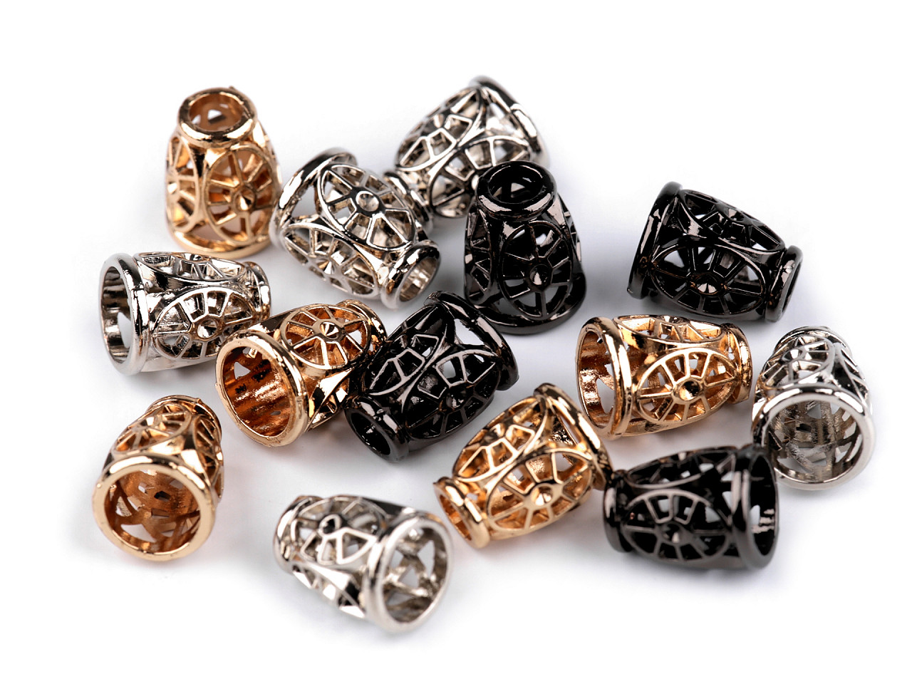 Terminație  șnur ø4,5 mm / ornament metalic - Nichel (20 Bucăți) Terminație  șnur ø4,5 mm / ornament metalic - Nichel (20 Bucăți)
