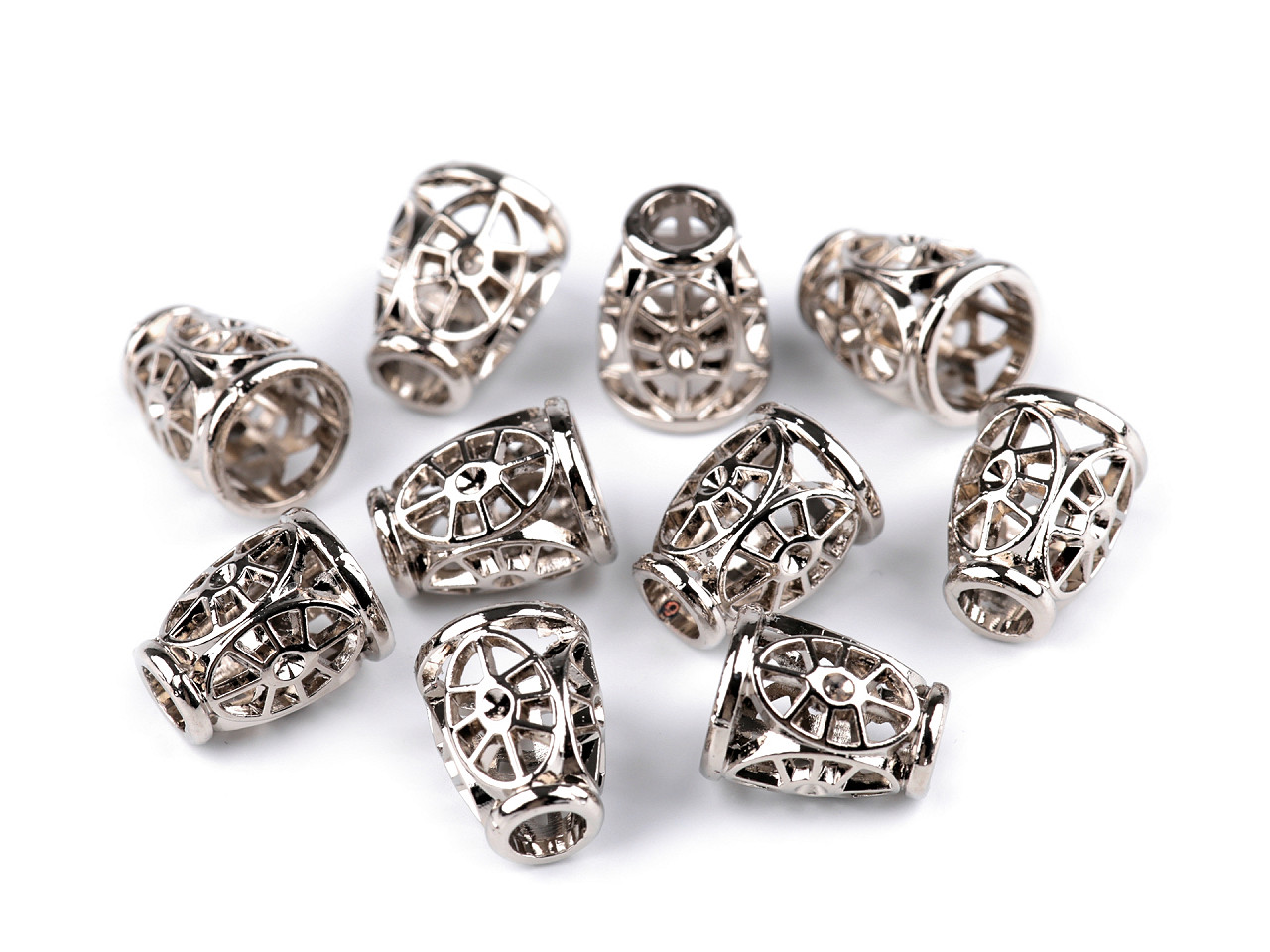 Terminație  șnur ø4,5 mm / ornament metalic - Nichel (20 Bucăți) Terminație  șnur ø4,5 mm / ornament metalic - Nichel (20 Bucăți)
