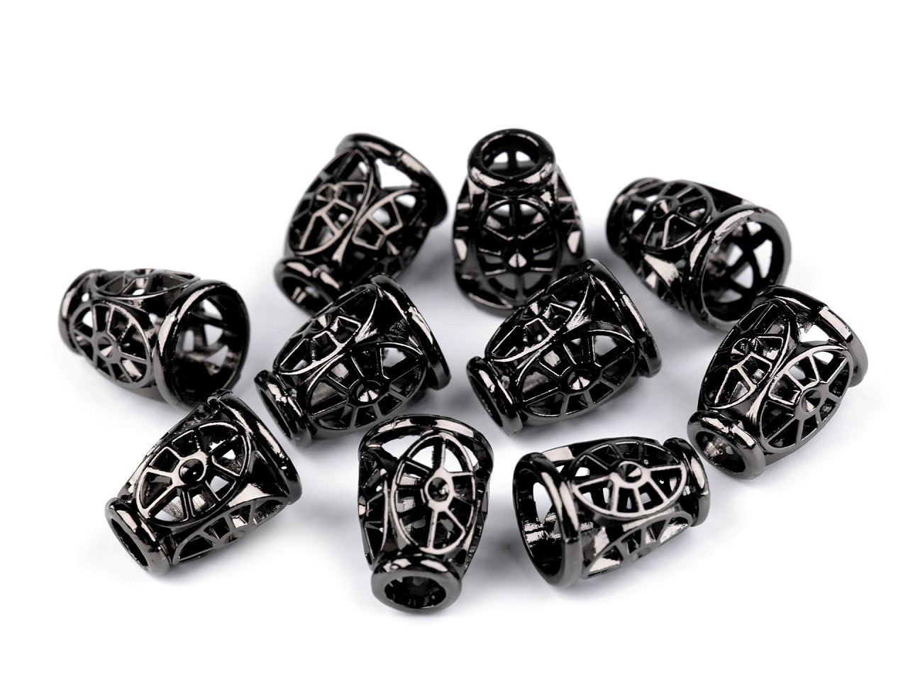 Terminație  șnur ø4,5 mm / ornament metalic - Nichel (20 Bucăți) Terminație  șnur ø4,5 mm / ornament metalic - Nichel (20 Bucăți)